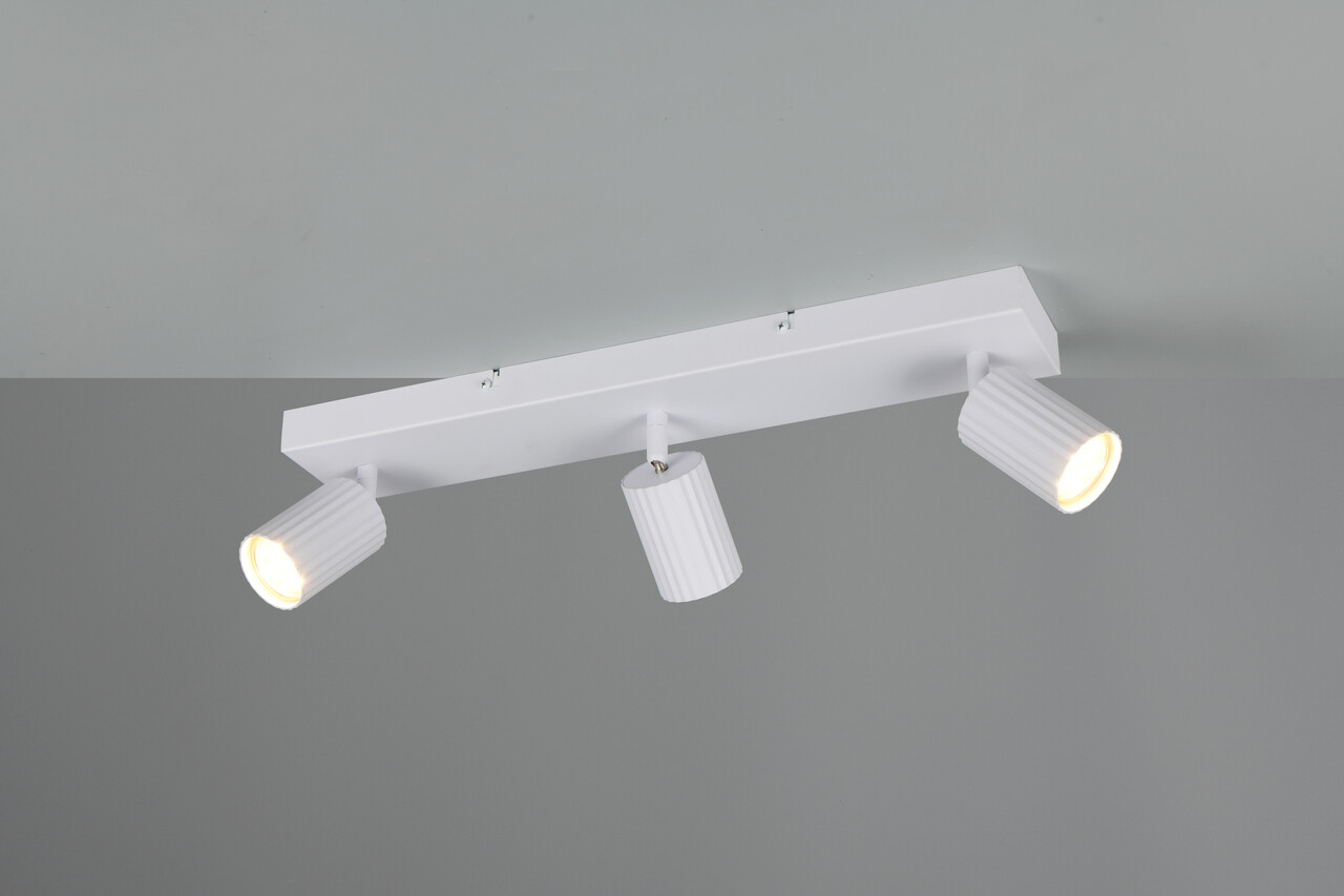 Plafoniera Soka, TRIO, 50x9x14.5 cm, 10W, 3x GU10, metal, alb mat - imagine 5